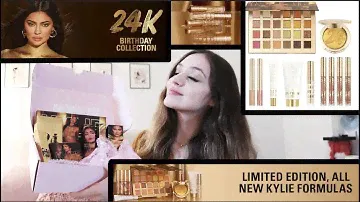 KYLIE COSMETICS 24K BIRTHDAY COLLECTION TRY-ON+REVIEW♡