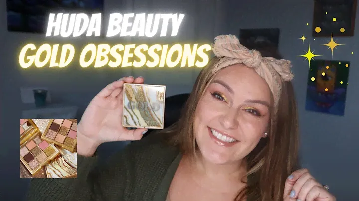 Huda Beauty Gold Obsessions Palette | Swatches, Tutorial, Review | Cult Beauty Exclusive Palette 🌟