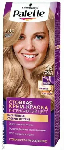 Стойкая крем-краска Palette 8-16 «Пепельно-русый».-0