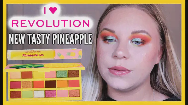 *NEW* I HEART REVOLUTION TASTY PINEAPPLE PALETTE & LIP PLUMPING GLOSS 🍍 | makeupwithalixkate