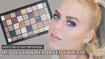 MAKEUP REVOLUTION Maxi Reloaded Palette SWATCHES & TRY-ON