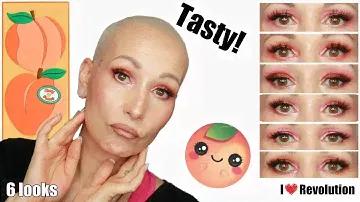 6 LOOKS: I Heart Revolution TASTY PEACH Palette🍑🍑