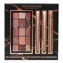 Набор декоративной косметики подарочный Makeup Revolution Reloaded Sunset Sky Palette & Eye Brushes Set 4 предмета