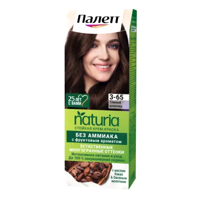 Краска для волос Palette Naturia 3-65 Темный шоколад-0
