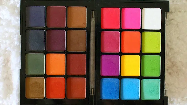 Viseart eyeshadow palettes - Dark matte and Editorial brights| Swatches | Beautylashes19