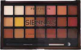 Lidschattenpalette - Profusion Cosmetics Siennas 21 Shades Eyeshadow Palette & Brush 33.6 g