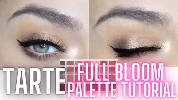 TARTE FULL BLOOM PALETTE TUTORIAL! Neutral Bronze Shimmery Smokey Eye!