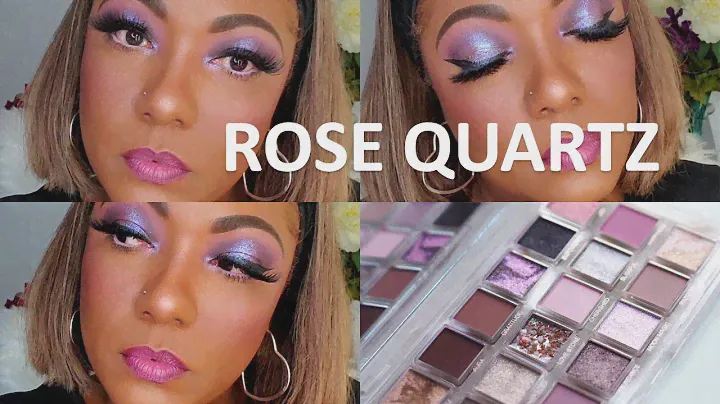 HUDA BEAUTY ROSE QUARTZ PALETTE EYE LOOK | KOLORFUL KALMELE
