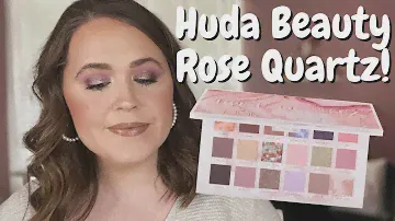 *NEW* HUDA BEAUTY ROSE QUARTZ | Swatches, 1st impressions & an eye look!