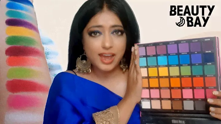 Beauty Bay Bright Matte 42 Colour Palette REVIEW , SWATCHES & LOOKS | RUTUMA #beautybay