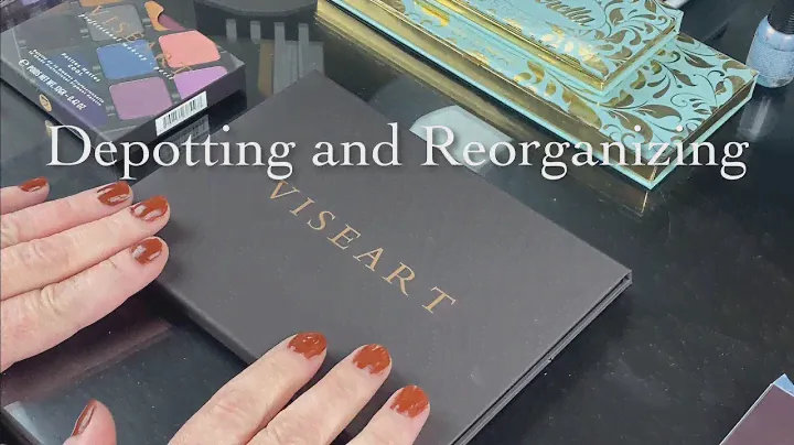 Viseart eyeshadow depotting, labeling, sorting into empty palette
