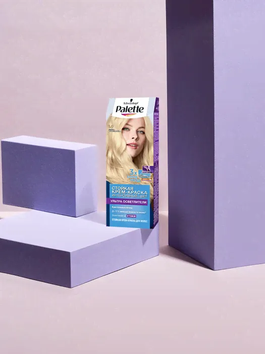 Крем-краска для волос Palette L0 Ультра осветлитель Кристальный блонд 110мл+20г-2