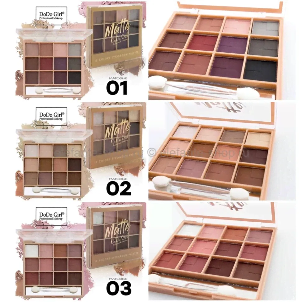 Палетка теней DoDo Girl Matte 12 Colors Eyeshadow Palette (37)-0