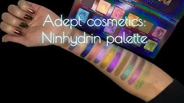 Adept Cosmetics Ninhydrin palette | Arm swatches