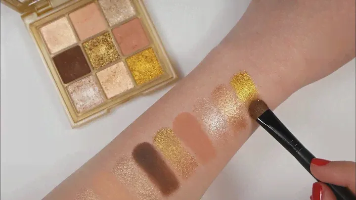 HUDA Gold Obsessions Palette Live SWATCHES
