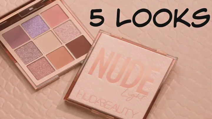 5 Looks - Huda Nude Obsessions Light Palette
