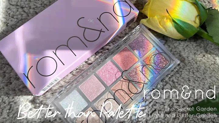 Romand Light & Glitter Garden Palette - Live Swatches