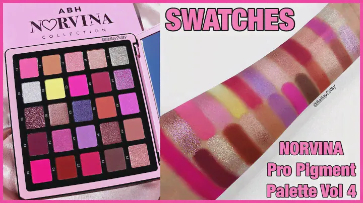 SWATCHES Anastasia Beverly Hills x Norvina Collection Pro Pigment Palette Vol 4