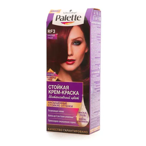 Стойкая крем-краска для волос RF3 красный гранат ТМ Palette (Палет)-0