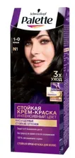 Palette крем краска для волос чёрный 1.0