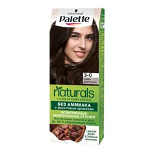Краска для волос Palette NATURALS Фитолиния тон 3-0, Темно-каштановый, 50 мл