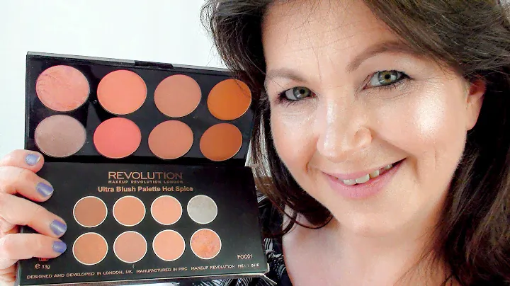 Makeup Revolution full swatch & review of Hot Spice blush pallete JULY 2016