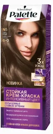 Palette крем краска для волос темно русый 6.0-0