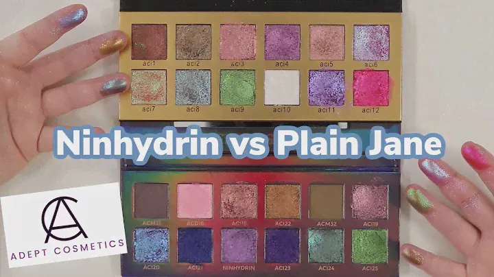 Adept Cosmetics Plain Jane Palette VS Ninhydrin Palette! Close Up In-Depth Swatches!