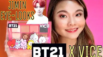BT21 x VICE UNIVERSAL EYE SHADOW PALETTE || JIMIN INSPIRED EYE-MAKE UP