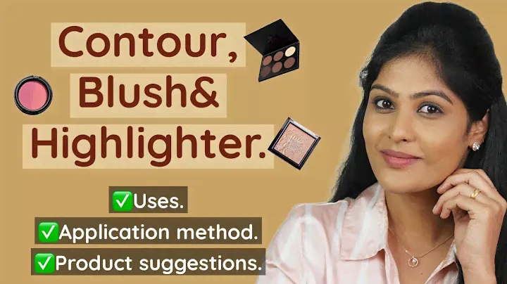 How to apply Contour, Blush & Highlight| contouring for Beginners| slim your cheeks with Makeup.
