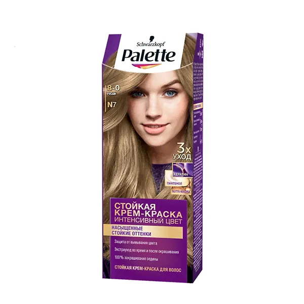 Palette Крем-краска N7 / 8 - 0 Русый-0