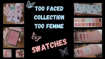 COLLECTION TOO FEMME TOO FACED SWATCHES/Too femme Ethereal eyeshadows palette-Butterfly babe blush