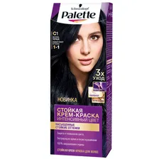 Palette Стойкая крем-краска для волос C1 Иссиня-черный, 110 мл