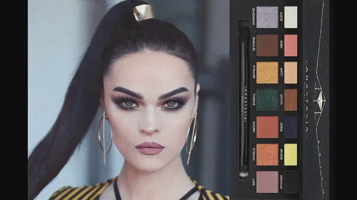 ABH PRISM PALETTE - BOLD MAKE-UP LOOK GREEN GOLD SMOKEY EYES