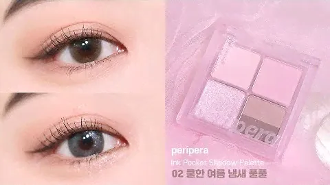 페리페라 잉크 포켓 섀도우 팔레트 02 쿨한 여름 냄새 풀풀🌴│Cool Summer Vibe│쉬운1분_아이메이크업💭│쿨톤팔레트│peripera│됴브do_ob