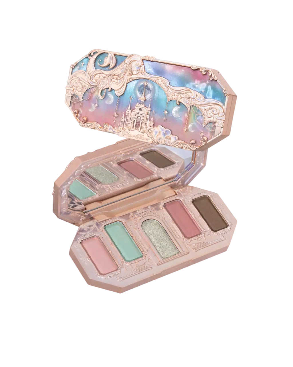 Flower Knows Moonlight Mermaid Five-Color Jewelry Eyeshadow Palette - 03 Ocean Siren-0