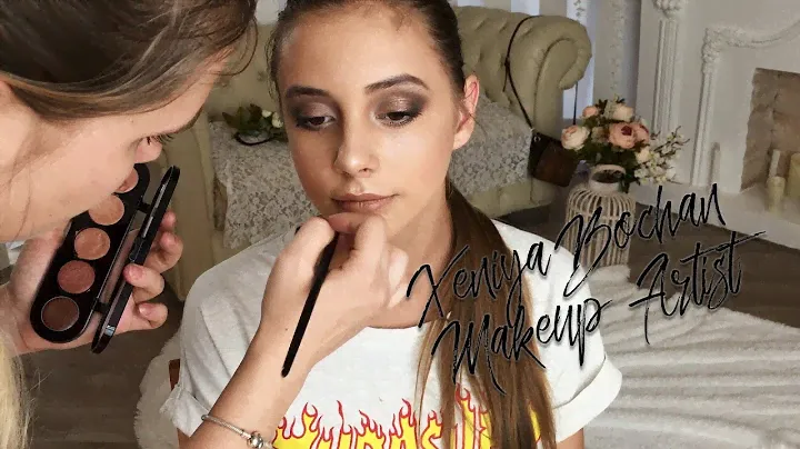Вечерний Макияж с Золотыми Блёстками \  Makeup with gold glitters | KSENIYA BOCHAN