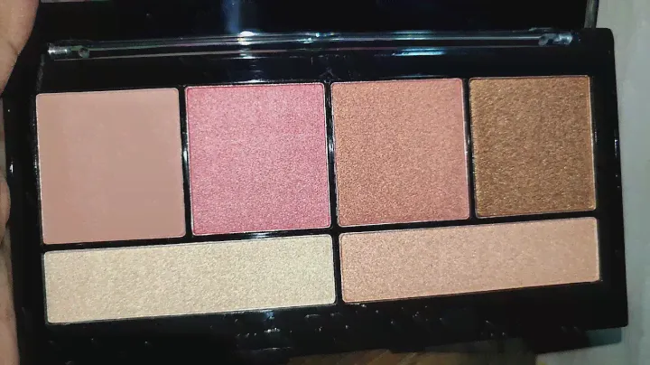 L.A.Colors So Cheeky Blush & Highlight Palette - Peaches and Cream