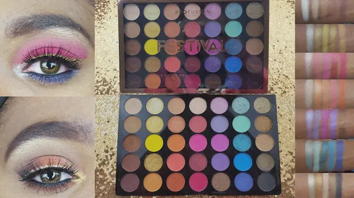 Profusion Cosmetics Festival  35 Shade Pro-Pigment Palette Review