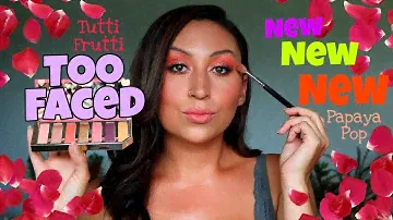 Too Faced Tutti Frutti Papaya Pop eyeshadow palette tutorial & review