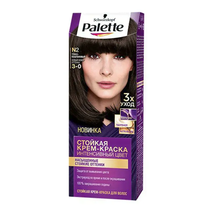 Крем-краска для волос Palette N2 Темно-каштановый (3-0) 50 мл
