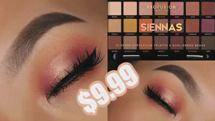 Учебное пособие по палитре теней для век Profusion Cosmetics Siennas за 10 долларов | Прикрытые глаза