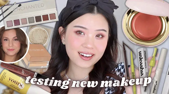 TESTING NEW MAKEUP 🖤 sigma x kelly gooch, unleashia, rare beauty + more!