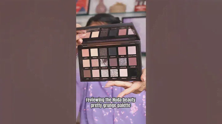 Huda Beauty Pretty Grunge Eyeshadow palette review #BeauTeawithAanamC