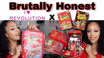 FRUITY Pebbles and COCOA Pebbles Makeup Collection!? | I Heart Revolution First Impressions