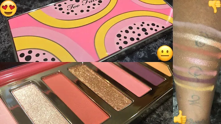 Too Faced 'Tutti Frutti Papaya Pop’ Eyeshadow Palette  - LIVE SWATCHES | WOC