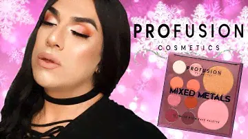 PROFUSION MIXED METALS 10 COLOR EYE & FACE PALETTE MAKEUP LOOK