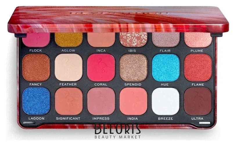 Makeup Revolution Палетка теней для век Forever Flawless Flamboyance Flamingo Eyeshadow Palette-0