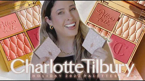 CHARLOTTE TILBURY PILLOW TALK BEAUTIFYING FACE PALETTES SWATCHES DEMO OF FAIR MEDIUM & MEDIUM DEEP