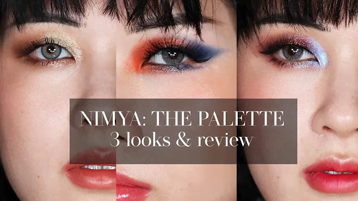 NIMYA: THE PALETTE ⚡ 3 looks, demo, review || monolid makeup tutorial #nikkietutorials #nimya